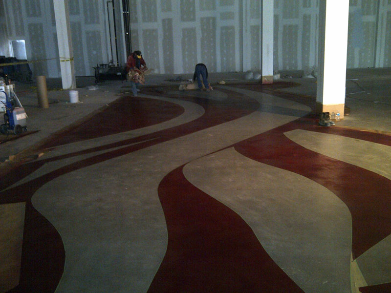 Dye Flooring Progress 3